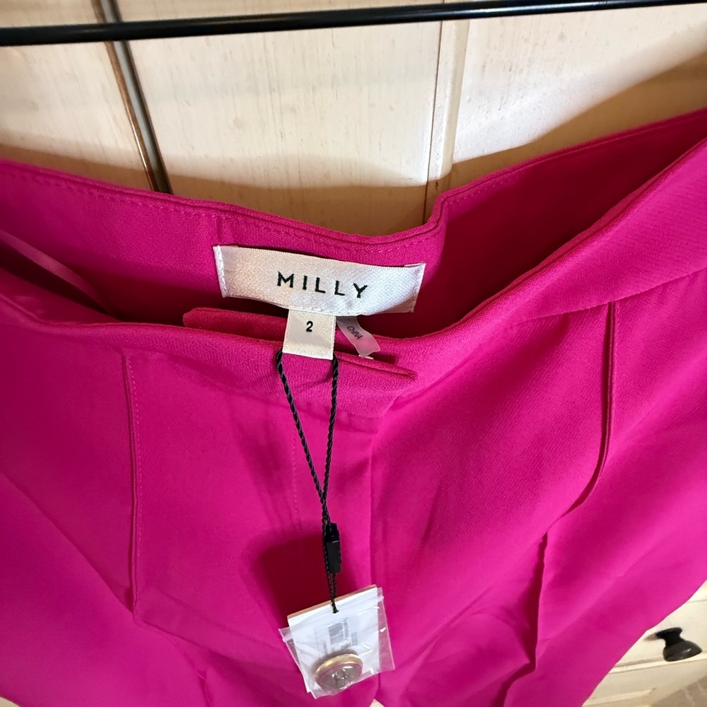 Milly Fuchsia Cropped Pants - Picture 4 of 9